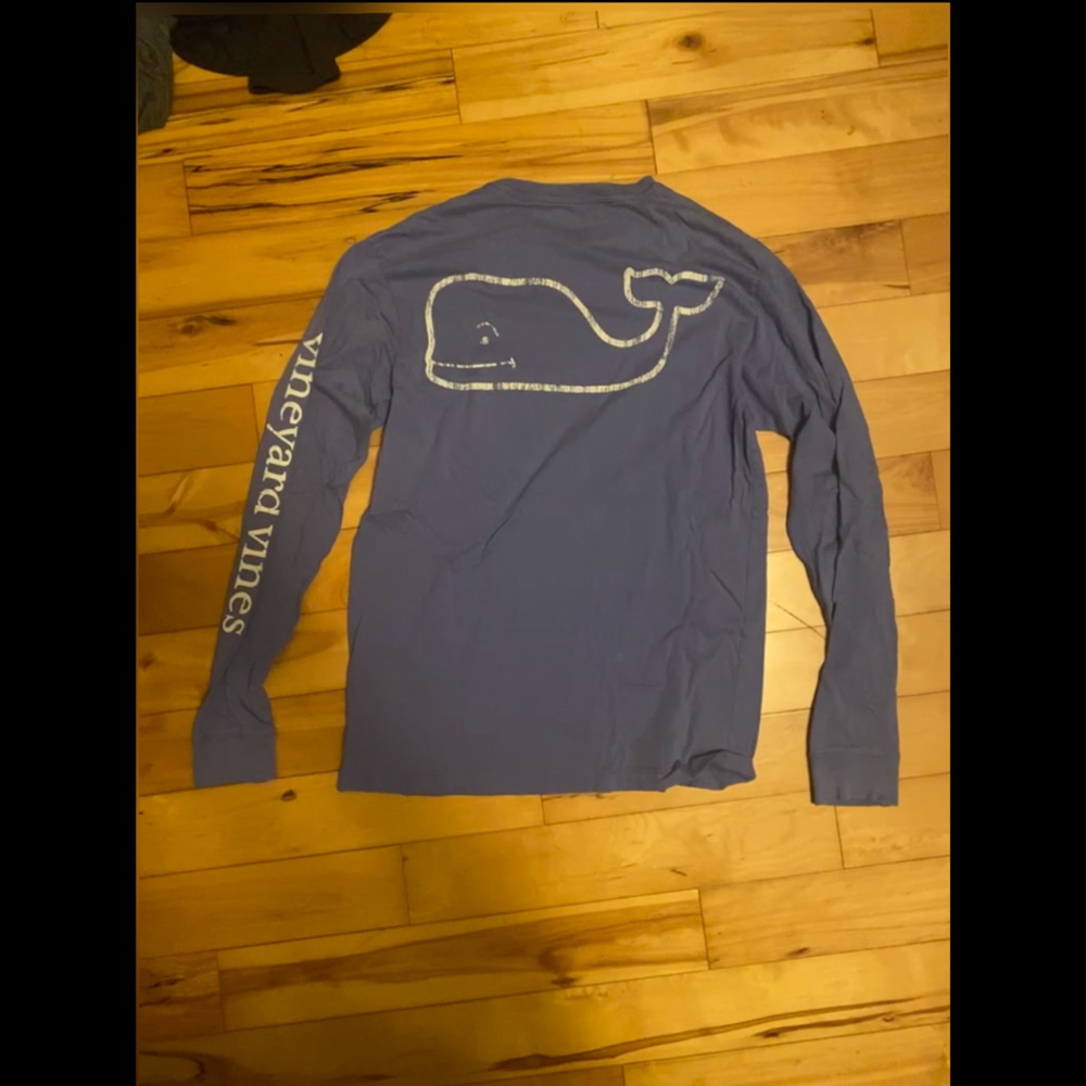 Vineyard Vines Men's Long Sleeve Shirt in Blue - Picture 2 of 3